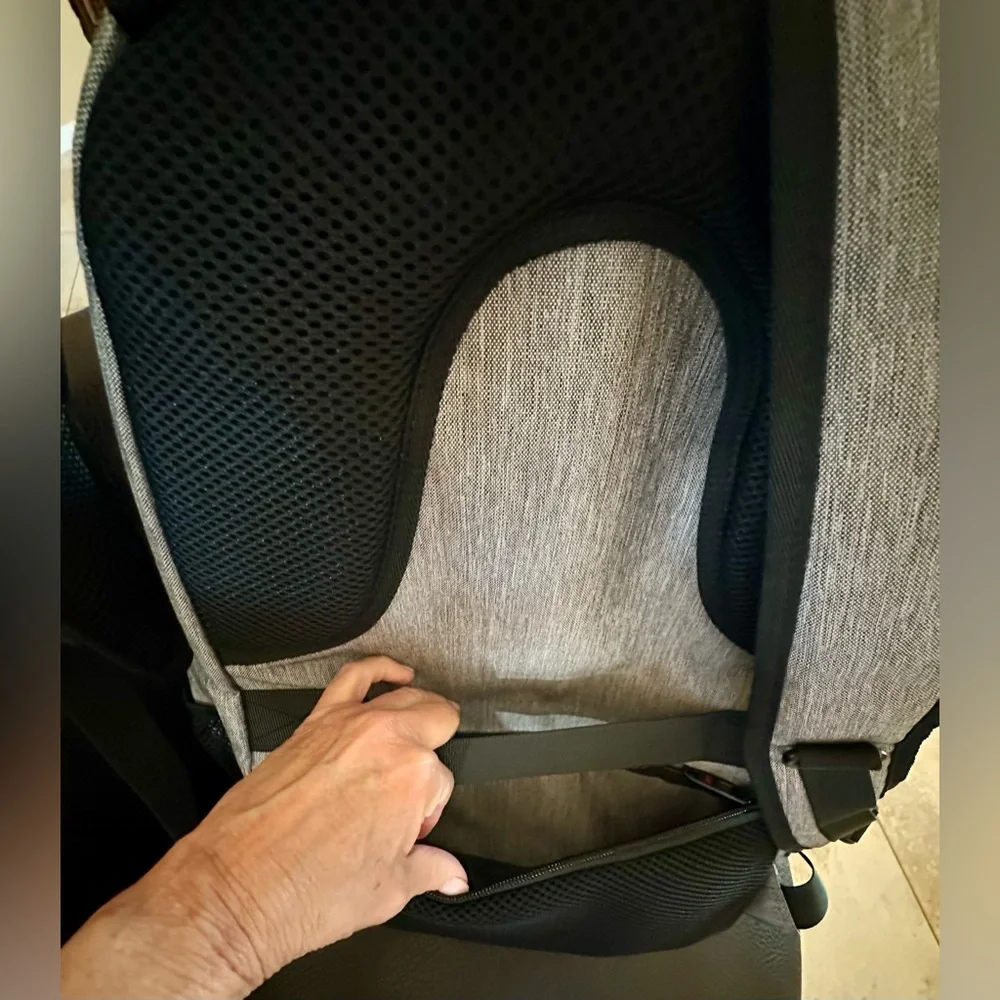 Backpack Excellent condition! Lots of zip compartments. Grey black. Clean!